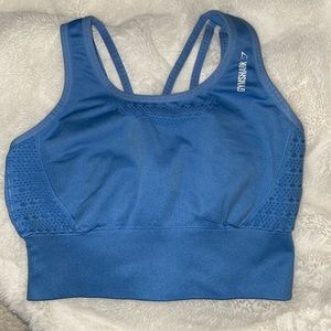 Malibu Blue Crop Top Sports Bra